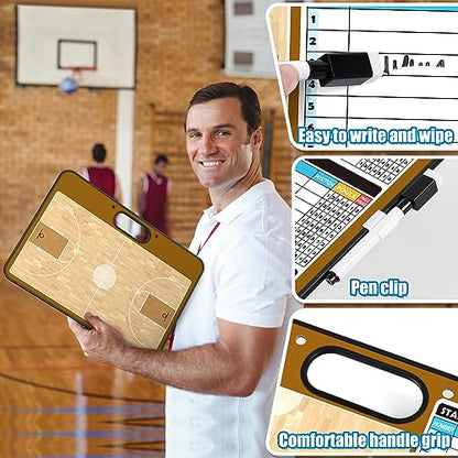 Torlam Magnetic Dry Erase Coach Board, Baseball, Soccer, Football, Basketball Coaching Clipboard - style: Basketball