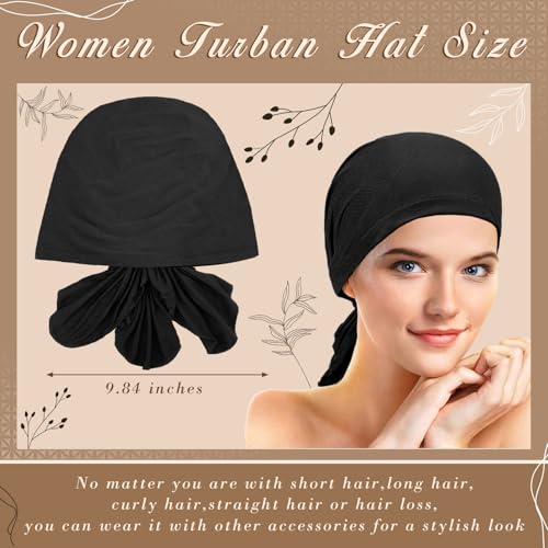 Syhood Slip on Pre Tied Head Scarves for Women - color: Basic Colors