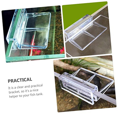 Abaodam 15Pcs Support Frames for Fish Tank Durable Aquarium Brackets for Glass Easy Installation High Transparency for Home and Shop Use