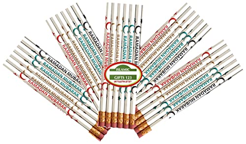 Ramadan Mubarak Pencils 24 Pack رمضان مبارك Happy Ramadan Kareem Decoration Novelty Muslim Gifts Wholesale Islamic Gifts (24 Pencils) - style: 24 Pencils
