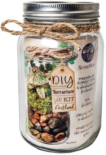 Portland Terrarium kit - DIY Mason Jar Terrarium Kit - color: Clear