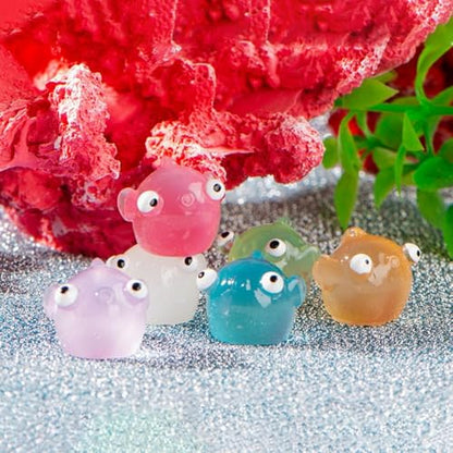 Ornament Resin Marine Animal Ornaments Marine Animal Series Sea Fish Model Sea Animals(Green-Style A)