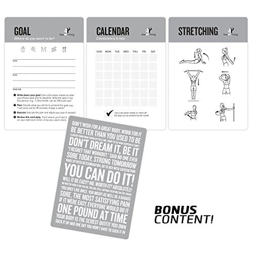 NewMe Fitness Dumbbell Workout Cards, Instructional Fitness Deck for Women & Men, Beginner Fitness Guide to Training Exercises at Home or Gym (Dumbbell, Vol 1) - style: Dumbbell Vol1