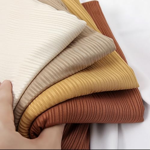 Ribbed Jersey Hijab Scarf for Women, Hijab for Women Muslim Breathable Stretchy Hajib - color: Mocha