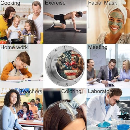 Elephants and Gorillas Funny Boxing Timers 60 Minute Countdown Kitchen Cooking Timer for Home Study
