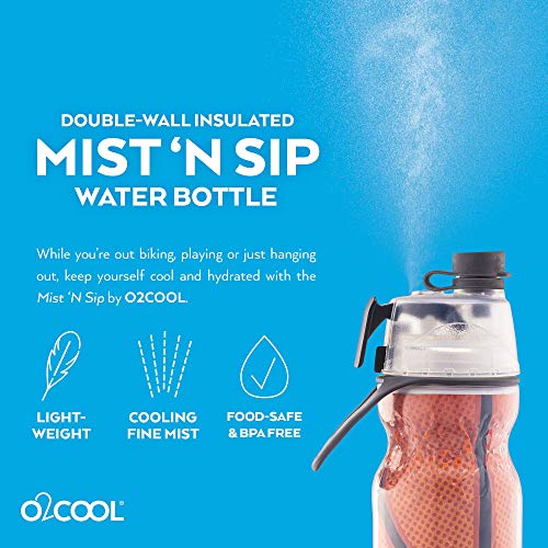 O2COOL Mist N Sip 20 oz Misting Reusable Sports Water Bottle Basketball | Yes - color: Basketball, style: 1 Pack