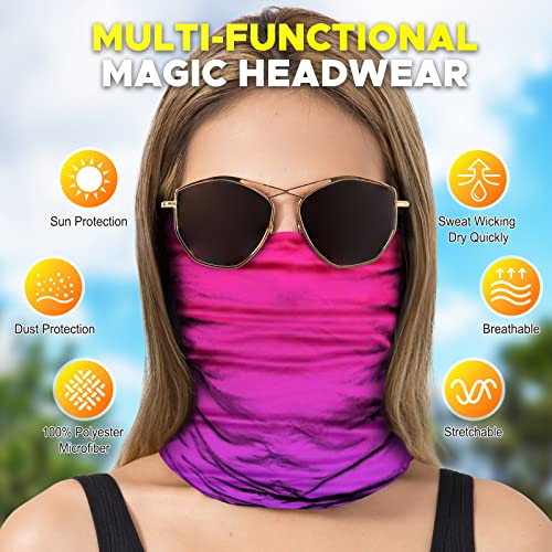JOEYOUNG Headwear, Bandana, Neck Gaiter Head Wrap Headband Balaclava Magic Scarf - color: A-gradient