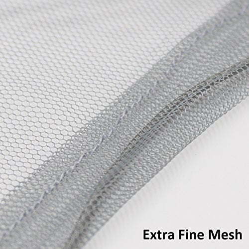 Anvin Mosquito Head Mesh Nets Gnat Face Netting for No See Ums Insects Bugs Gnats Biting Midges from Any Outdoor Activities, Works Over Most Hats Comes with Free Stock Pouches (3pcs, Grey) - color: Gray