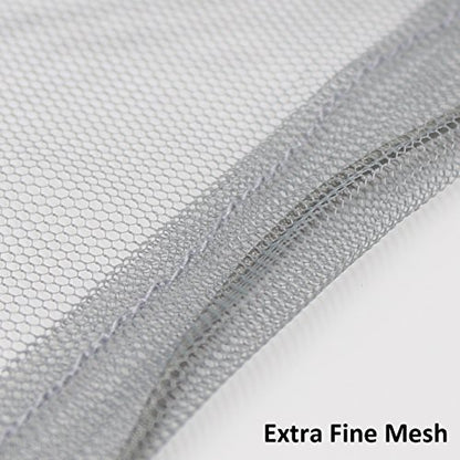 Anvin Mosquito Head Mesh Nets Gnat Face Netting for No See Ums Insects Bugs Gnats Biting Midges from Any Outdoor Activities, Works Over Most Hats Comes with Free Stock Pouches (3pcs, Grey) - color: Gray