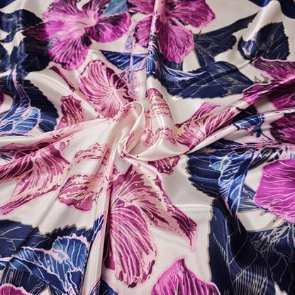 Large 35 inches Satin Square Scarf Lightweight Neck Hair Wrap Fashion Headscarf - color: A17