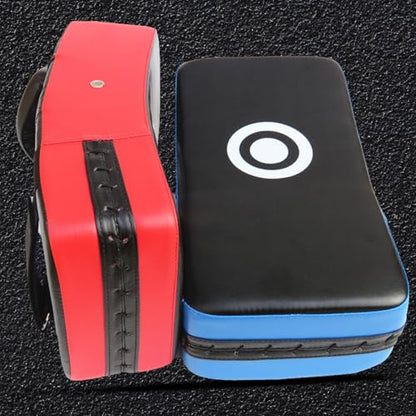 Taekwondo Pad Striking Targets Paddles Karate Martial Arts Strikes Targets Kickboxing Training Equipment Gear Kickboxing Leg Pad - color: blue edge
