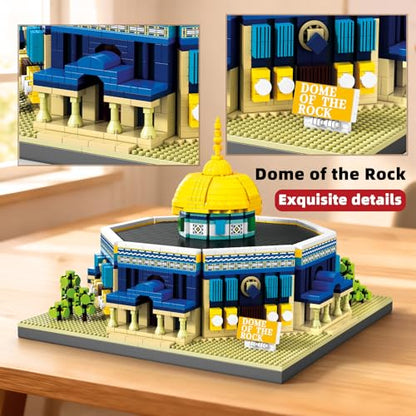 Dome of The Rock Building Blocks Sets Islamic Architecture Building Kits World Famous Landmark Model Toys Eid Gifts for Muslim Adults Kids 983PCS - style: Dome of The Rock