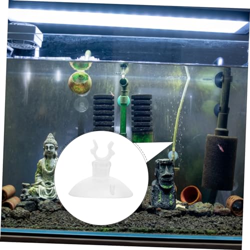 FOMIYES 40 Pcs Holder Cups Clear Aquarium Clip Door Fish Accessories Aquarium Lid Clips Aquarium Cups Fish Water Pipe Fixing Clamp Tank Plunger Fish Tubing Sink Clips for Fish