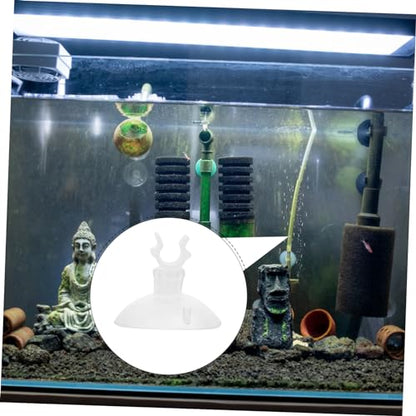 FOMIYES 40 Pcs Holder Cups Clear Aquarium Clip Door Fish Accessories Aquarium Lid Clips Aquarium Cups Fish Water Pipe Fixing Clamp Tank Plunger Fish Tubing Sink Clips for Fish
