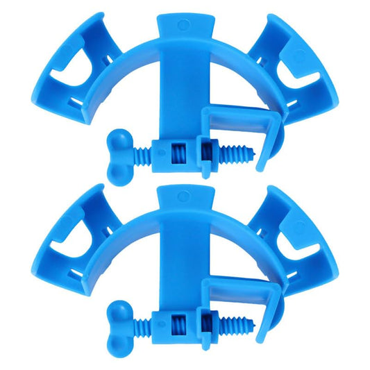Mikikit 2pcs Sturdy Abs Water Pipe Holder Clips for Fish Tank Easy to Install Aquarium Hose Fixing Clamp Space Saving Design for Tubing