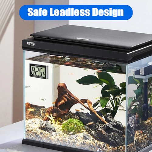 AQUANEAT Aquarium Thermometer 2 Packs, Fish Tank Thermometer, Aquarium Digital Temperature Gauge, with Large LCD Display - size: 2 Packs