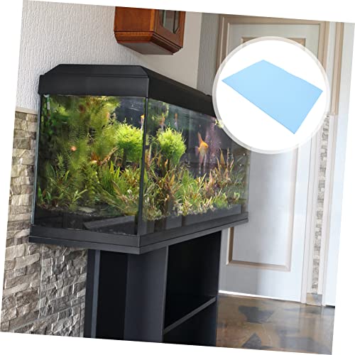 POPETPOP Fish Tank Pad Bottom Reptile Supplies Washable Black Terrarium Pad Fish Tank Cushioning Mat Turtle Tanks Fish Tank Leveling Mat Fish Aquarium Accessories Waterproof - Blue Foam - color: Blue