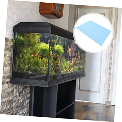 POPETPOP Fish Tank Pad Bottom Reptile Supplies Washable Black Terrarium Pad Fish Tank Cushioning Mat Turtle Tanks Fish Tank Leveling Mat Fish Aquarium Accessories Waterproof - Blue Foam - color: Blue