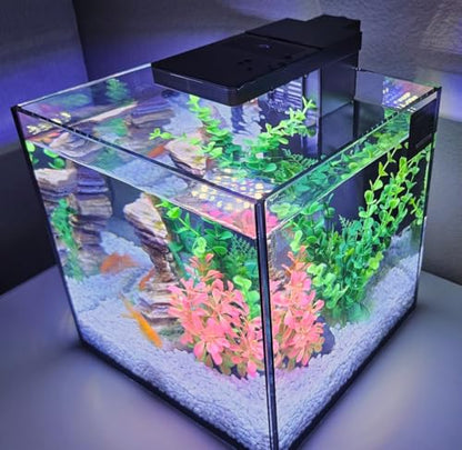 Level One Pets Duo 2 in 1 Submersible Aquarium Filter with LED Light (Up to 3 Gallons) - size: Filter (Up to 3 Gallons)