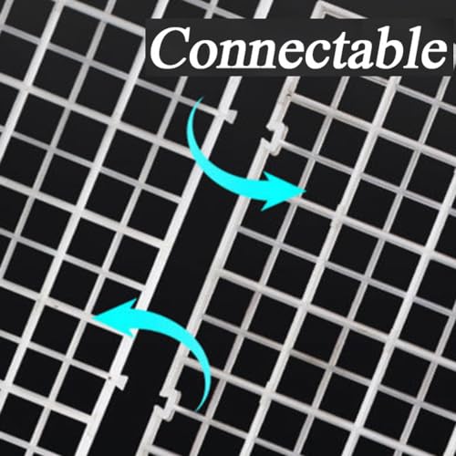 8PCS Fish Tank Dividers Lid, Aquarium Grid Bottom Isolation Tray Board, Plastic Egg Crate - color: Black, size: 8PCS