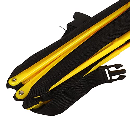 Agility Speed Training Fixed Ladder for Football Basketball, Sturdy Material Increase Your Speed for Athletes, Yellow Black Color