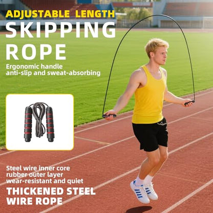 Sunbaba Agility Ladder Speed Training Equipment Set with 20ft Agility Ladder,4 Hurdles,12 Cones,Jump Rope,Running Parachute-Ideal Training Equipment for Youth Adults in Soccer Football Basketball