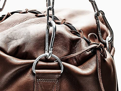 Modest Vintage Player Retro Heritage Brown Leather Heavy Punching Bag (UN-Filled)