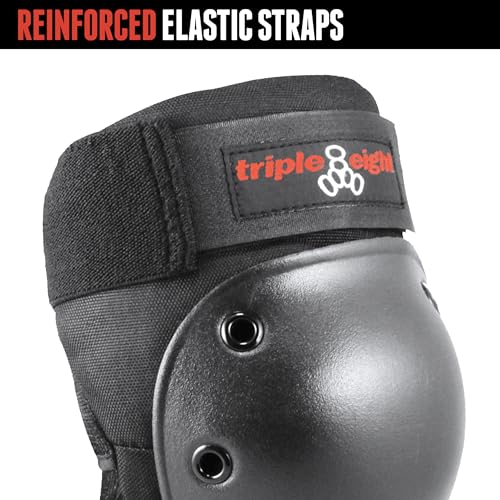 Triple Eight Kneesaver Knee Pads (1-Pair), Black, One Size - size: One Size