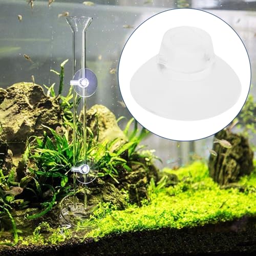 Garneck 50pcs Cup Feeder Holder for Fish Tank Aquarium Accessories Easy Installation for Secure Feeding Aquatic Environments - size: 2.60X2.60X1.50CM