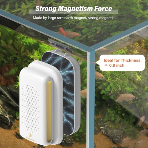 fishkeeper Magnetic Aquarium Fish Tank Glass Cleaner, X-Large for 0.6-0.8in | Exquisite & Super Strong Magnetism, Double Side Floating Algae Scraper Cleaning Tools forAcrylic and Glass Tanks - size: XL (for 0.6" - 0.8" glass)