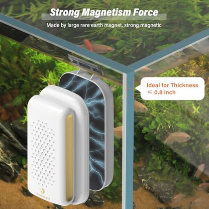 fishkeeper Magnetic Aquarium Fish Tank Glass Cleaner, X-Large for 0.6-0.8in | Exquisite & Super Strong Magnetism, Double Side Floating Algae Scraper Cleaning Tools forAcrylic and Glass Tanks - size: XL (for 0.6" - 0.8" glass)