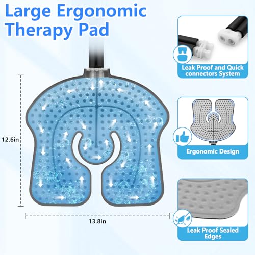 Inmoredo Cold Therapy Machine for Knee After Surgery, Ice Machine for Knee | Programmable Ice Therapy Machine for Knee Replacement, Universal Compression Pad for Shoulder/Arm/Hip/Ankle