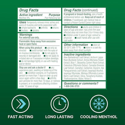 Biofreeze Roll On Pain Relief for Knee, Neck, Hip, Joint, Shoulder, & Simple Backache, Arthritis Pain Reliever, Sore Muscle Relief, Roll On Menthol Gel 3 Fl Oz (Pack of 3) - size: 3 Fl Oz (Pack of 3), style: Green