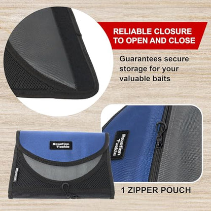 Reaction Tackle Fishing Tackle Organizer Case | Soft Bait Binder | Keep Soft Plastic Baits and Tackle Organized | Removable Storage Pockets - color: Medium Bait Binder
