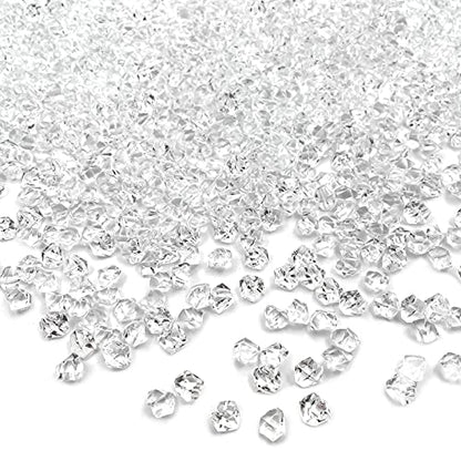 Reusable Fake Ice Cubes 2500 pcs 6 x 9 mm for Rock Crystals Treasure Gems for Table Scatters, Vase Fillers, Wedding Photography Props Vase Fillers - color: 6*9mm-2500pcs
