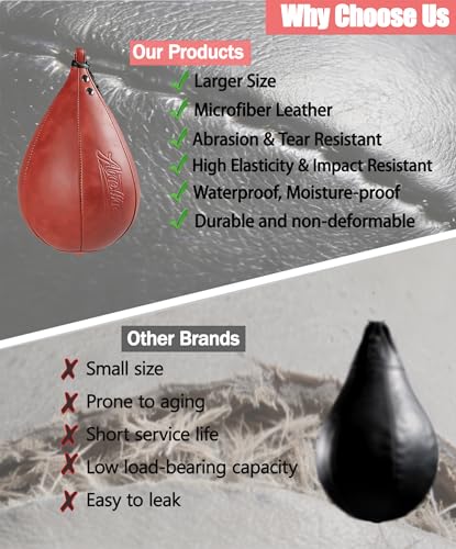 Boxing Speed Punching Bag MMA Training Speed Ball Hanging Swivel Reflex Bag Equipment Workout Kicking Martial Arts Home Gym Exercise Speed Bag - color: Red