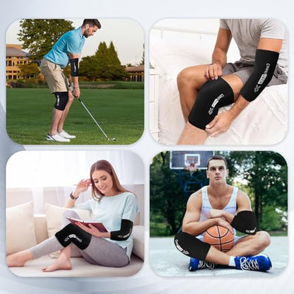 ComfiTECH Elbow Ice Pack Wrap, Multi-Use Ice Pack for Elbow, Arm, Knee and Calf, Flexible Ice Sleeve for Tennis Elbows, Golfers Arm, Muscle Relaxation, Medium - size: M-Standard