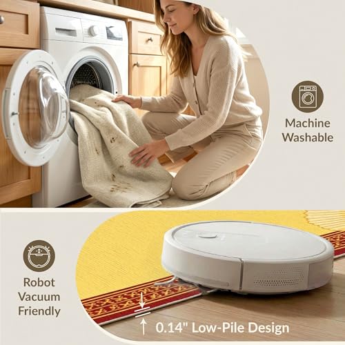 4'x6' Washable Traditional Shell Accent Rug, Burgundy Non-Shedding Small Carpet Pet Friendly & Non-Slip for Playroom, Bedroom, Reading Nook | Ref:1952505 - color: Beige/Pattern 24, size: 4' x 6' (Rectangular)