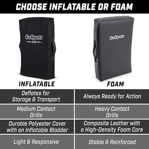GoSports Inflatable Blocking Pads - Choose Your Size - Training Equipment for Basketball, Football, Lacrosse, Martial Arts & More - style: 30" x 20"