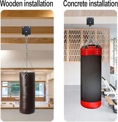 Homydom Heavy Punching Bag Hanger & Ceiling Mount | 360° Rotation Swivel Bracket for Boxing, MMA, Muay Thai Training | Heavy Duty Hardware Kit for Indoor Garage Gym