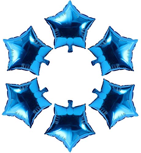 24 Pcs 18" Blue Star Balloons Foil Balloons Mylar Balloon for Baby Shower, Gender Reveal, Wedding, Magical Prom or Engagement Party Decoration - color: Blue