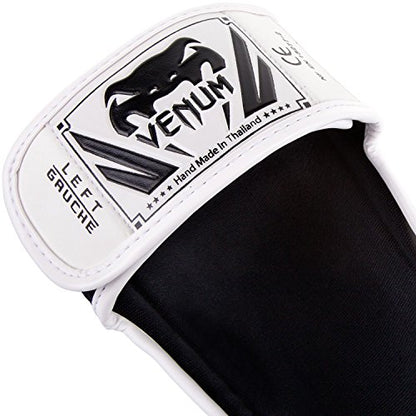 Venum Elite Standup Shin Guards - color: White/Black, size: Medium