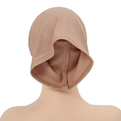 PURFUN 3 Pcs Muslim Inner Hijab Caps Women Solid Color Under Hijab Caps Stretchy Breathable Full Cover Undercap Tube Bonnet - color: Black+white+brown