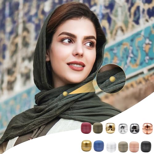 Hijab Magnets Strong Pinless Hijab Pins for Women, No-Damage to Fabric Headscarf Clips, Multi-Use Magnetic Pins for Cloth, Scarf, Dress (12 Pairs) - color: 12 pairs