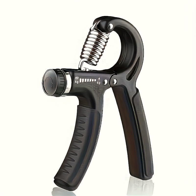 Adjustable Hand Grip Strength Trainer 11-132 lb (5-60 kg) Non-Electric Resistance Ergonomic Portable Forearm Exerciser For Muscle Toning Rehab Home Fitness - color: black