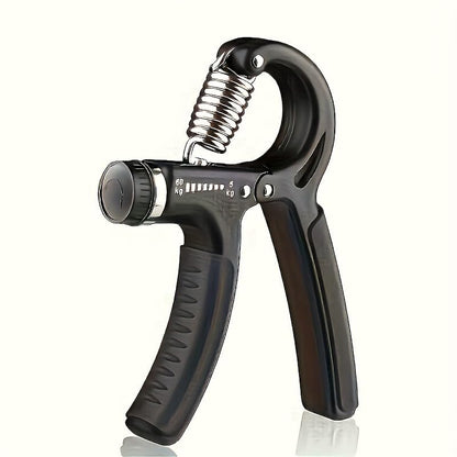 Adjustable Hand Grip Strength Trainer 11-132 lb (5-60 kg) Non-Electric Resistance Ergonomic Portable Forearm Exerciser For Muscle Toning Rehab Home Fitness - color: black