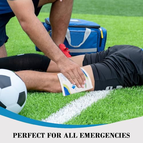 Primacare PCP-45 Instant Cold Packs (4” x 5”) – 24 Disposable Ice Packs with Non-Woven Covers for Pain Relief, Swelling, Inflammation, Sprains, Toothaches, First Aid, for Athletes & Outdoor Activities - size: 4" x 5"