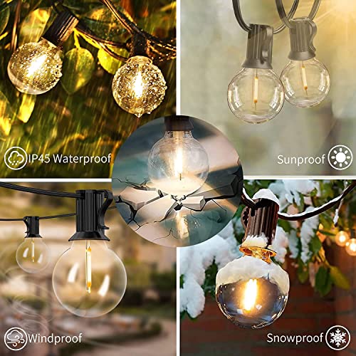 Svater Outdoor String Lights LED 60 FT G40 Patio Globe Light Waterproof - size: 60FT