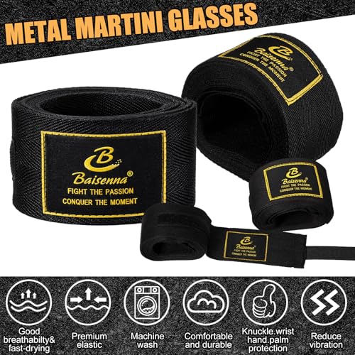 Gemscream 4 Pcs Boxing Hand Wraps 196 Inches/ 5 M Wrist Wrap Protection for Men Women Boxing Muay Thai MMA Kickboxing