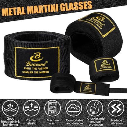 Gemscream 4 Pcs Boxing Hand Wraps 196 Inches/ 5 M Wrist Wrap Protection for Men Women Boxing Muay Thai MMA Kickboxing